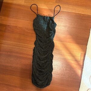 Princess Polly Sparkly Black Mini Dress